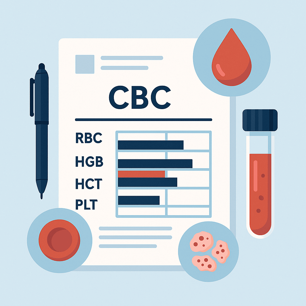 دانلود جزوه اختصارات برگه آزمایش خون، کامل‌ترین راهنمای CBC و بیوشیمی (PDF)