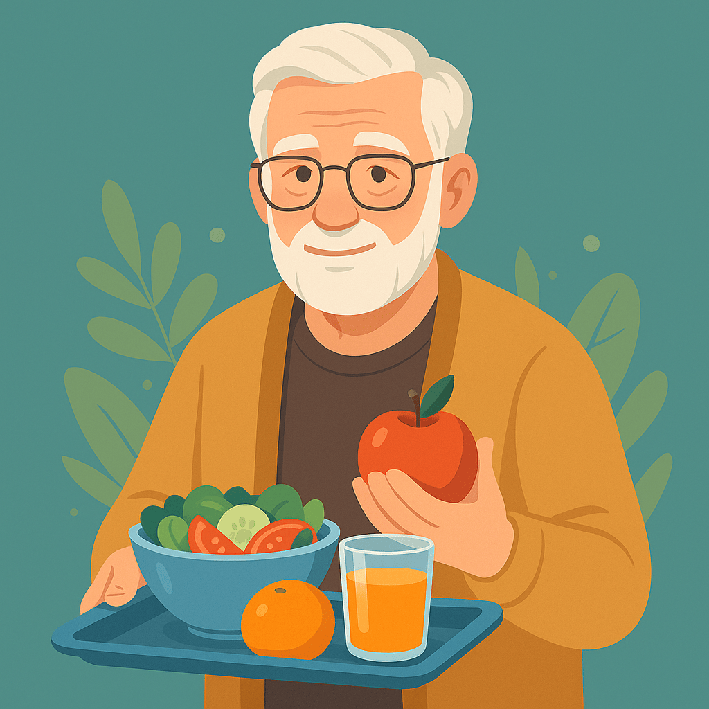 دانلود جزوه تغذیه سالمندان راهنمای جامع نیازهای تغذیه‌ای و رژیم غذایی سالم در پیری