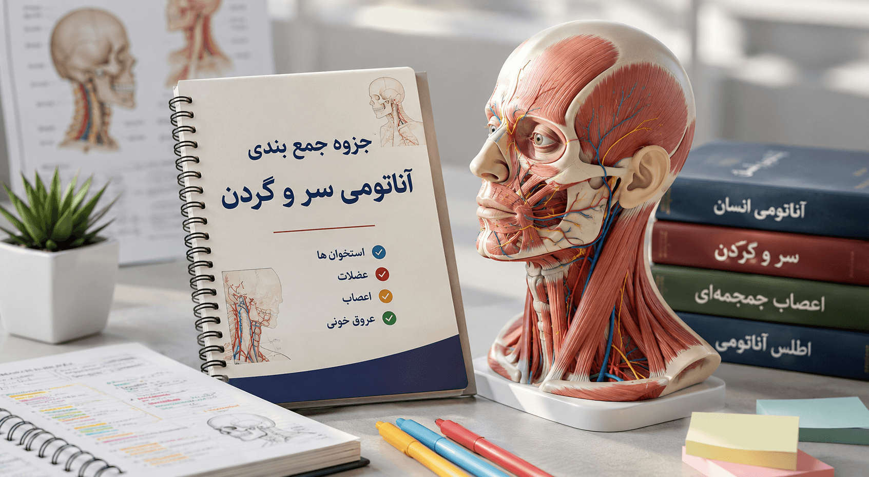 دانلود جزوه جمع بندی آناتومی سر و گردن | PDF ویژه علوم پزشکی و آزمون‌های پزشکی
